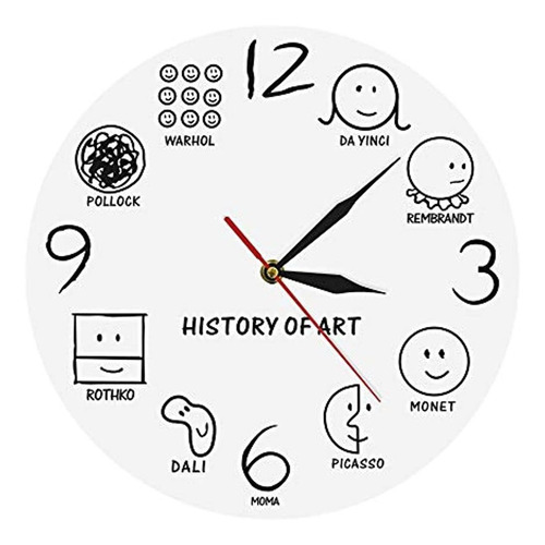 The Geeky Days Historia Del Arte Vintage Reloj De Pared Sile