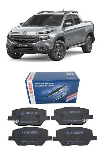 Pastilha De Freio Bosch Bb1512 Fiat Toro 2019 Dianteiras