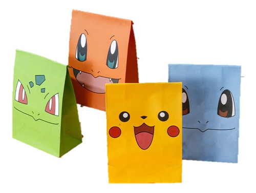 Pack 5 Bolsas  Papel Sorpresa Cumpleaños Pokemon