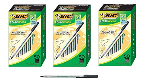 Bolígrafo - Bic Ecolutions Round Stic Ballpoint Pen, Medium 