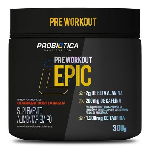 Pré-treino Epic - Beta-alanina, Taurina E Cafeína - 22ml