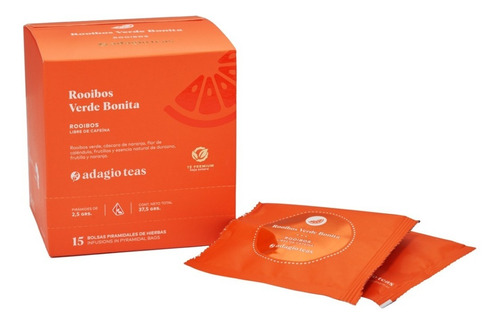 Adagio Teas Caja 15 Teabags Rooibos Verde Bonita