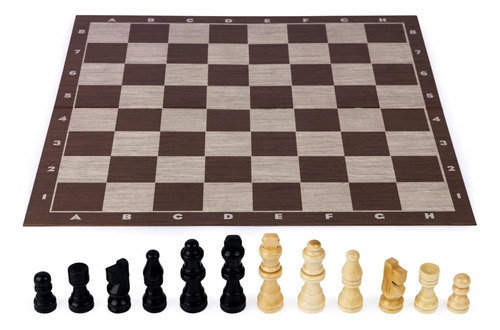 Ajedrez Profesional Con Piezas De Madera Y Tablero Plegable