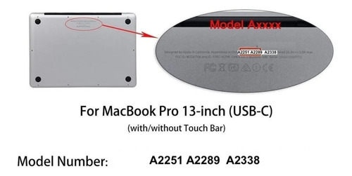 Imagen 6 de 10 de Funda Macbook Pro 13 Carcasa Case Premium A2289 A2251 A1989