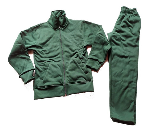 Conjunto Campera Y Pantalón Uniforme Escolar Verde 6 Al 16