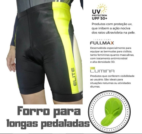 Imagem 2 de 6 de Bermuda Ciclista Bike Upf 50+ Elite Masculino 129068