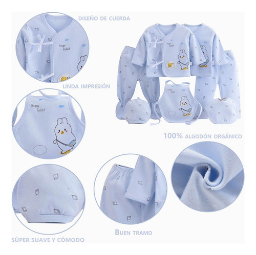 Set De Ropa Recién Nacido 0-3 Meses 7 Piezas Set Bienvenida
