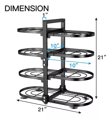 Organizador ajustable de ollas y sartenes,estante debajo del  gabinete,8-Tier