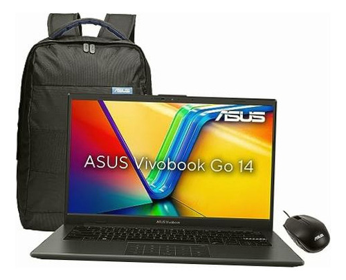 Laptop Asus Vivobook 14 L1404fa-nk286w Ryzen 3-7320u 8gb Ram 512ssd Color Negro + Mochila y Mouse