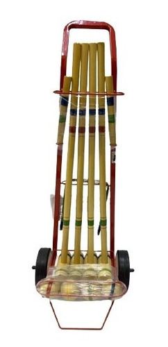 Juego De Croquet 72 Cm. En Carro De 4 Palos Rayuela