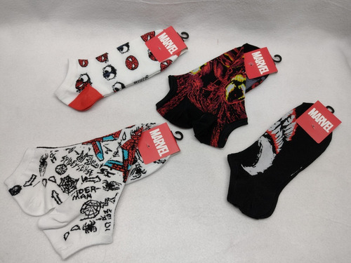 Calcetines Tines Pack 4 Hombre Marvel Spiderman Venom Geek