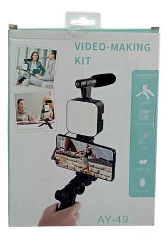 Kit De Video Microfono Tripode  Control Lampara