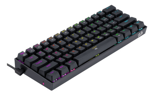 Imagen 5 de 7 de Teclado Gamer Mecanico 60% Redragon K630 Dragonborn Black