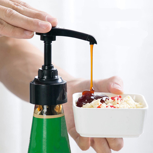 Oil Bottle Soy Sauce Bottle Press Pump Syrup Bottle 4 Pcs