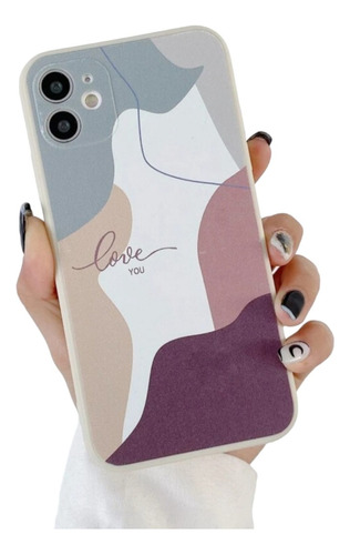 Funda Compatible Con iPhone Diseño Moderno Color Combinado