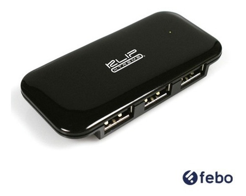 Hub Slim 4 Puertos Klip Xtreme Kuh-190b Pc Notebook Usb Febo