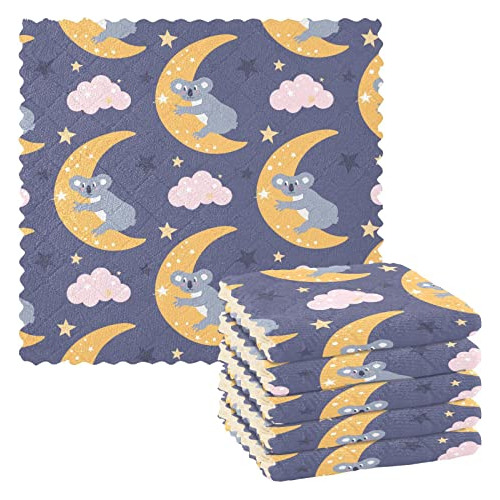 Vigtro Koala Moon Clouds - Toallas De Cocina Súper Absor