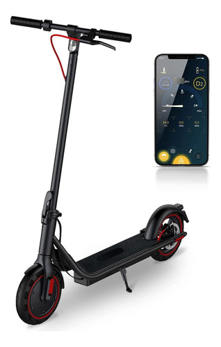 Scooter Eléctrico Potente Con Neumáticos Sólidos Y Bloqueo A