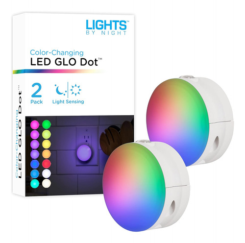 Luces De Noche, Led Que Cambia De Color Glo Dot, Luz Nocturn