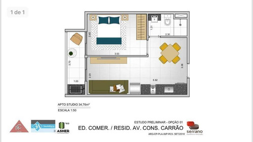 Imagem 2 de 11 de Apartamento 1 Dormitório Com Sacada Grill - Ap6075