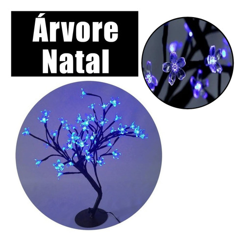 Árvore Natal Led Decoração Natalina Flor Cerejeira Abajur 