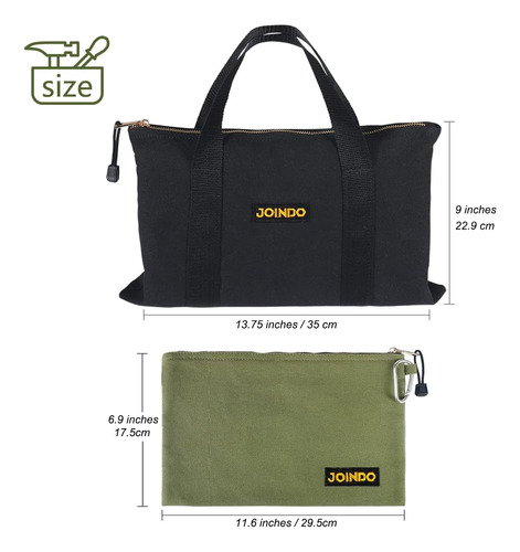 Bolsa De Herramientas De Lona Resistente Al Agua Con Asa, Bo