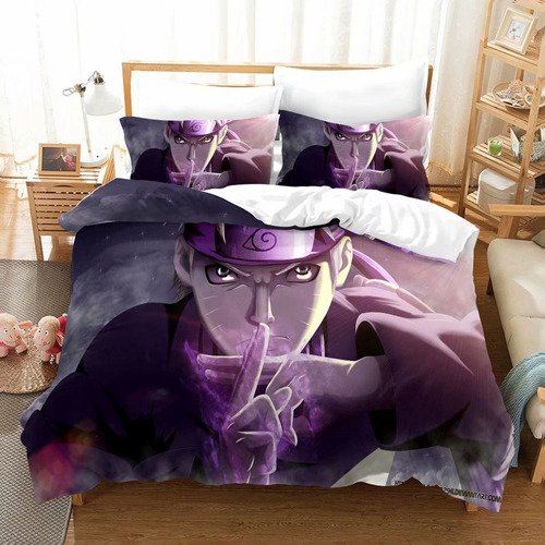 Naruto Bedding - Funda For Edredón (tamaño Individual, 2 Pi