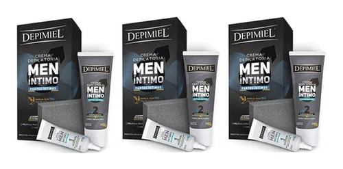 Kit X3 Crema Depilatoria Hombre Partes Intimas 95g Depimiel 