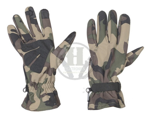 Guantes Tacticos Softshell Woodland Dedos Tactil Touch Frio