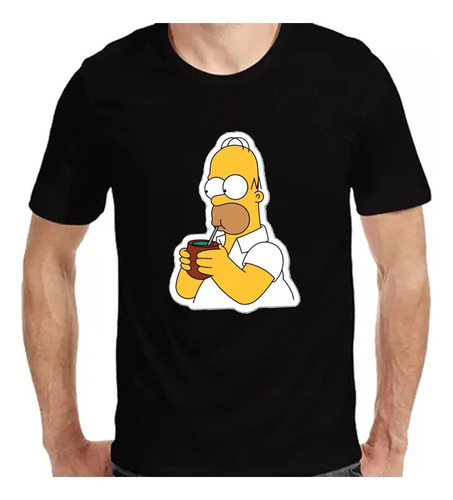 Remera Remerón Personalizado Homero Simpson Mate Argento