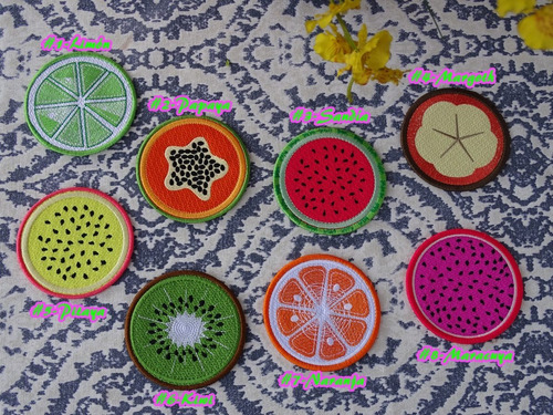 Posavasos Bordados 6pack Embroidery Coasters; German Thread