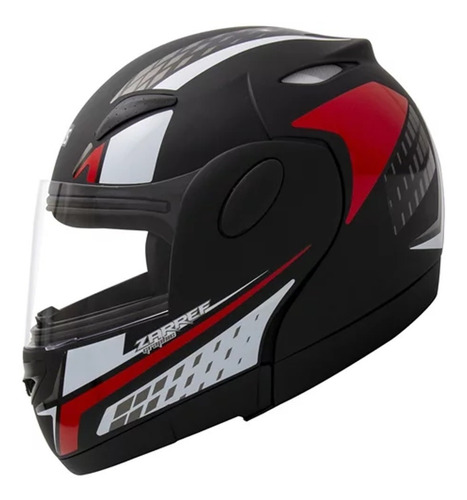 Imagem 2 de 6 de Capacete Zarref V4 Grafic Taurus Modular Robocop Articulado