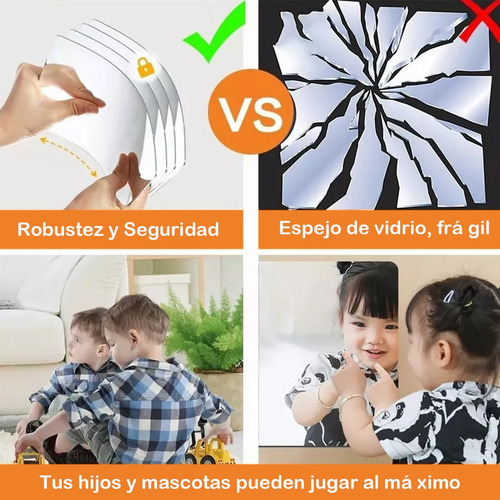 Juego De Espejos De Pared Acrílicos Con Pegatina,40pc