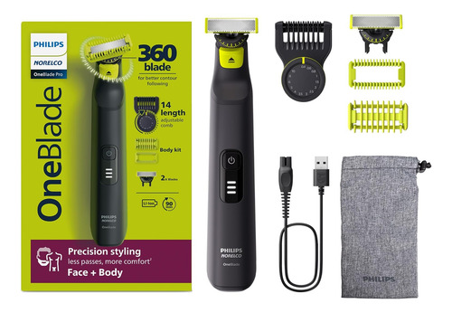Philips Norelco Oneblade Pro 360 Face + Body, Afeitadora Elé