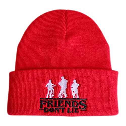 Wellcalmly Stranger Friends Don't Lie Beanie Gorros De Punto