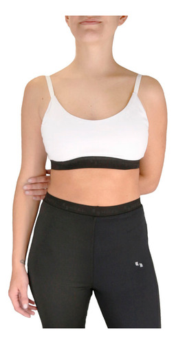 Top Mujer Hifel Bra Celastico Comfy Blanco Jj deportes