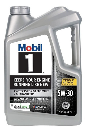 Aceite para motor Mobil sintético 5W-30 para carros, pickups & suv de 1 unidad x 4.73L