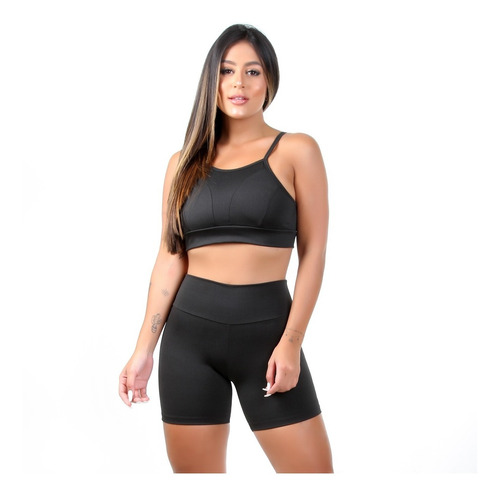 Kir 2 Conjuntos Short + Top Roupas Femininas Para Academia