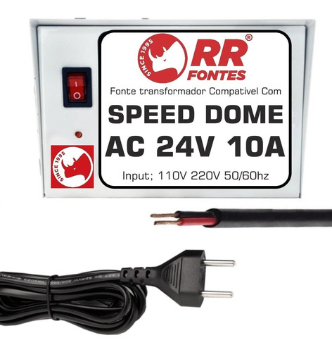 Fonte Pra Speed Dome Cftv 24v 10a 250w Volt 110v 220v Nova