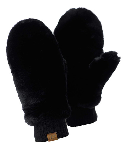 C.c Guantes De Manoplas Convertibles Con Forro De Sherpa Sin