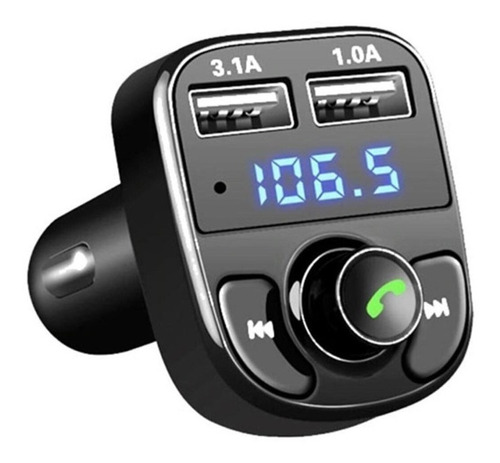 Transmisor Modulador Carro Bluetooth Usb Rápido Contestador