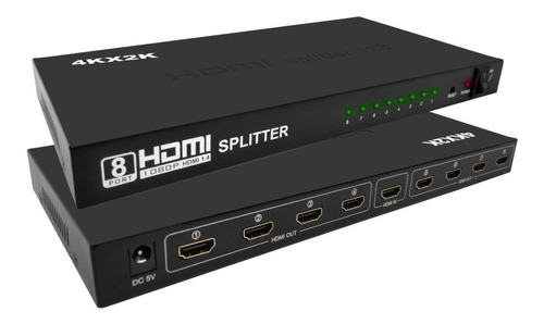 Splitter Hdmi 1x8 Salidas 1080p 2k4k Amplificador C/fuente