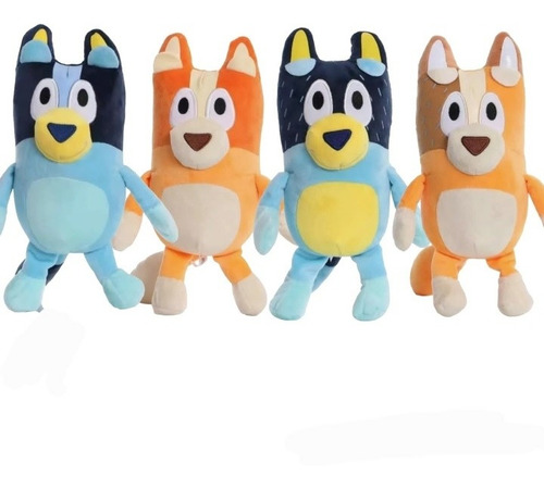 Peluche Bluey Y  Bingo X4 Familia Completa