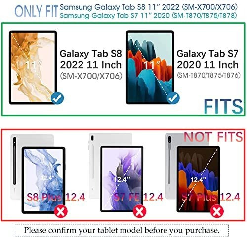Funda Con Teclado Para Samsung Galaxy Tab S8 / Tab S7