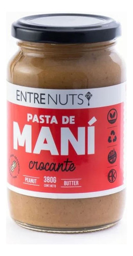 Mantequilla Mani Crocant Entrenuts Sin Tacc Sin Azucar Vegan