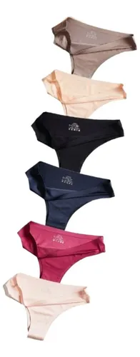 12 Piezas Set Bragas Panty Sin Costura No Se Marca