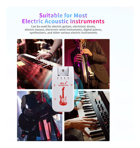 Sistema De Guitarra Inalámbrico De 2,4 G: Recargable, Plug &