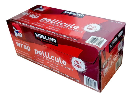 Wrap Plástico Adherente Alimentos Kirkland Rollo 914mts