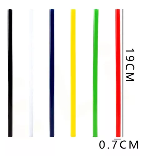 Barras De Silicona Colores 7mm 19cm 6un
