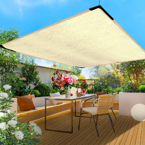 Red De Protección Solar Multiusos Beige Engrosada Para Uso D